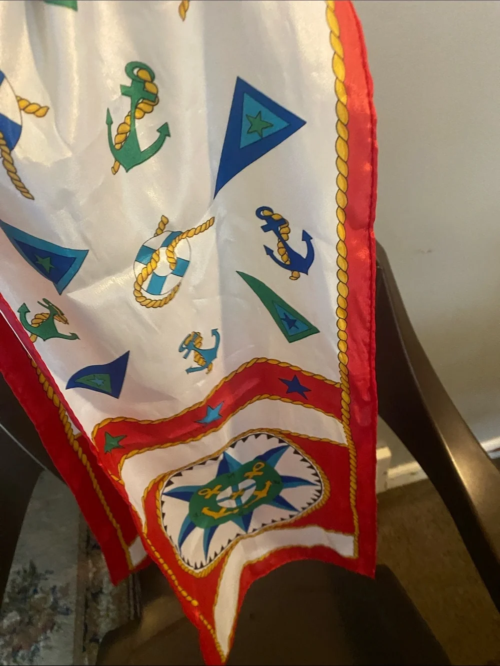Nautica Red, White, Blue & Green Nautical Table Runner